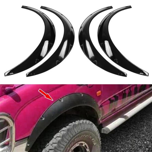 Yosoo 4Pcs 4.3//110mm Universal Flexible Car Front /& Rear Fender Flares Extra Wide Body Wheel Arches